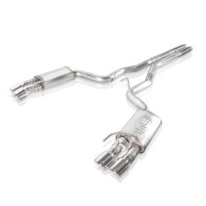 Ford Mustang Performance Exhaust - Rear - Stainless Works - Cat Back Dual Exit with Active Valves - `18-`27